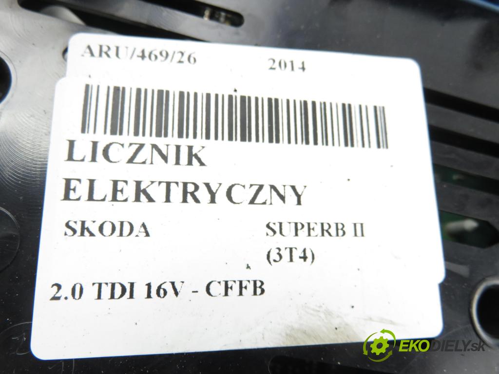 SKODA SUPERB II (3T4) SEDAN 2014 103,00 2.0 TDI 16V - CFFB 1968,00 Prístrojovka elektrický 3T2920841M