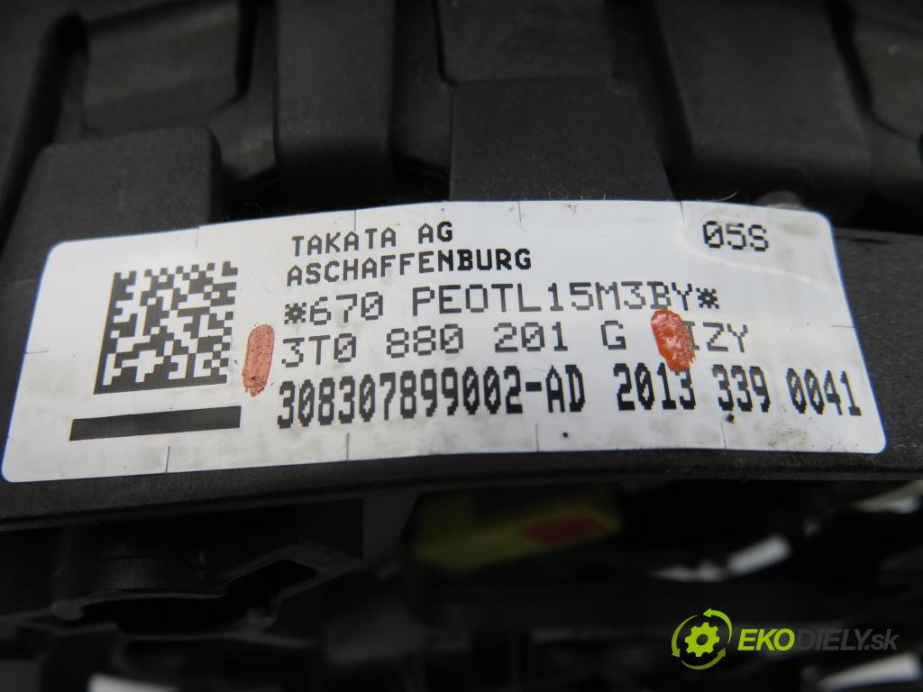SKODA SUPERB II (3T4) SEDAN 2014 103,00 2.0 TDI 16V - CFFB 1968,00 AirBag air BAG volantu 3T0880201G