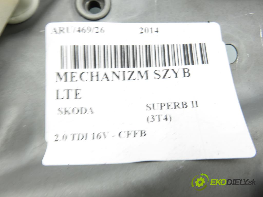 SKODA SUPERB II (3T4) SEDAN 2014 103,00 2.0 TDI 16V - CFFB 1968,00 Mechanizmus okien 3T5839401A ; 8K0859811A ; 8X0959795D