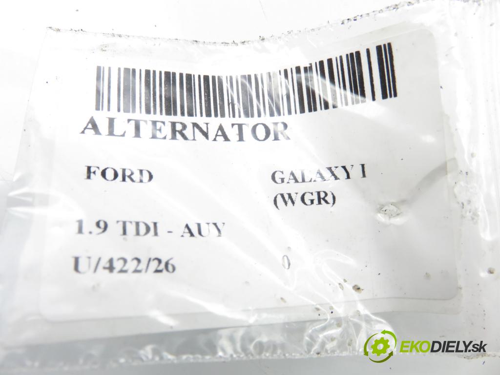 FORD GALAXY (WGR) VAN 2002 85,00 1.9 TDI - AUY 1896,00 Alternátor 028903029B ; 0124515026 (Alternátor)