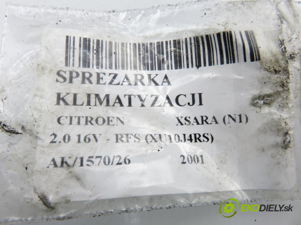 CITROEN XSARA (N1) HB 2001 120,00 2.0 16V - RFS (XU10J4RS) 1998,00 KOMPRESOR: klimatizácie  (Kompresor klimatizácie)