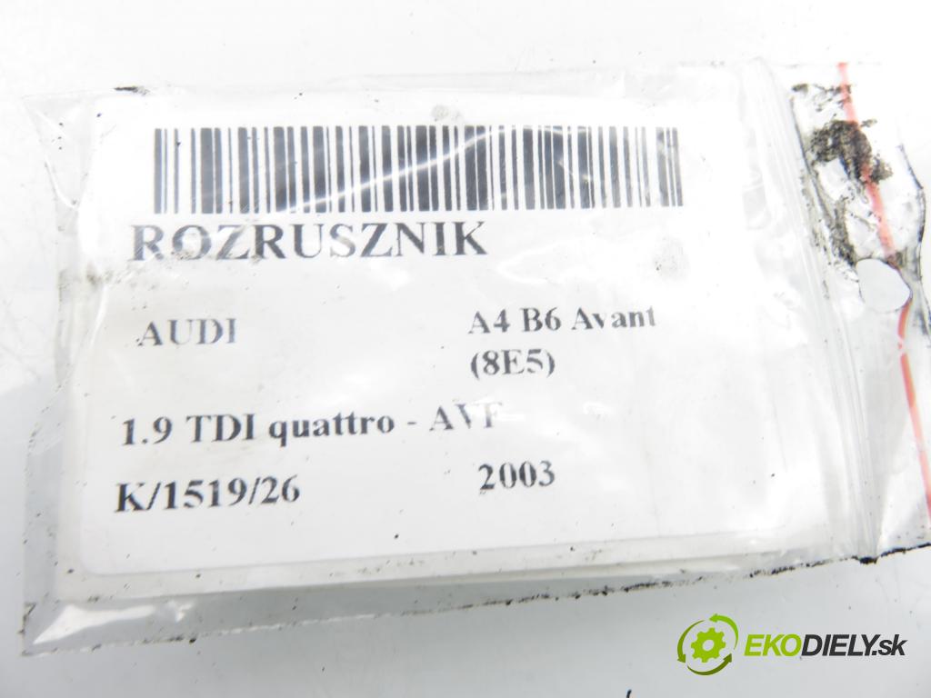 AUDI A4 Avant (8E5, B6) KOMBI 2003 96,00 1.9 TDI quattro - AVF 1896,00 Štartér 0001124020 ; 068911024H (Štartér)