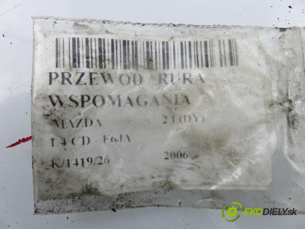 MAZDA 2 (DY) HB 2006 50,00 1.4 CD - F6JA 1399,00 rúrka / Rúra servočerpadlo 2S6C3A719LH