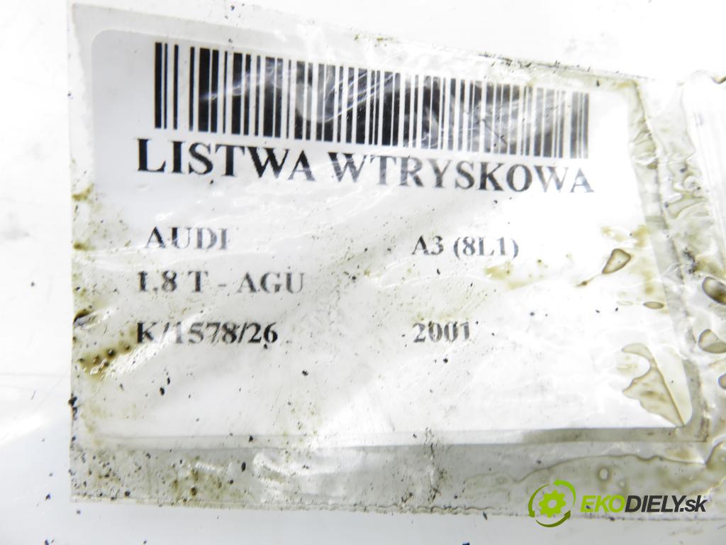 AUDI A3 (8L1) HB 2001 110,00 1.8 T - AGU 1781,00 Lišta vstrekovacia 06A133681B ; 0280150464 ; 06A906031 (Vstrekovacia lišta)