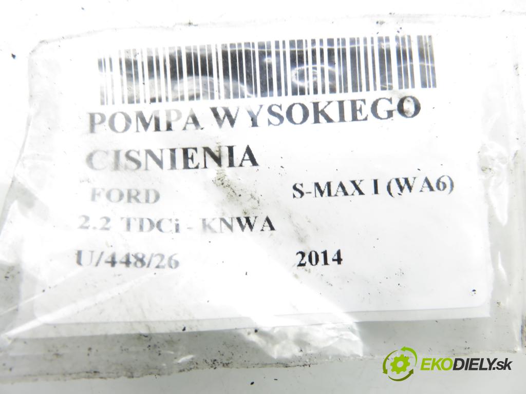 FORD S-MAX (WA6) MINIVAN 2014 147,00 2.2 TDCi - KNWA 2179,00 Pumpa vysokého tlaku 0445010139 ; 9683268980 ; 0928400664