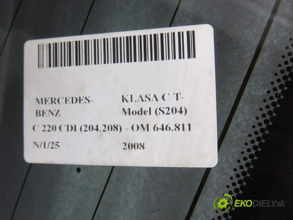 MERCEDES-BENZ KLASA C T-Model (S204) KOMBI 2008 125,00 C 220 CDI (204.208) 170 - OM 646.811 2148,00 okno ZADNÍ: kapota