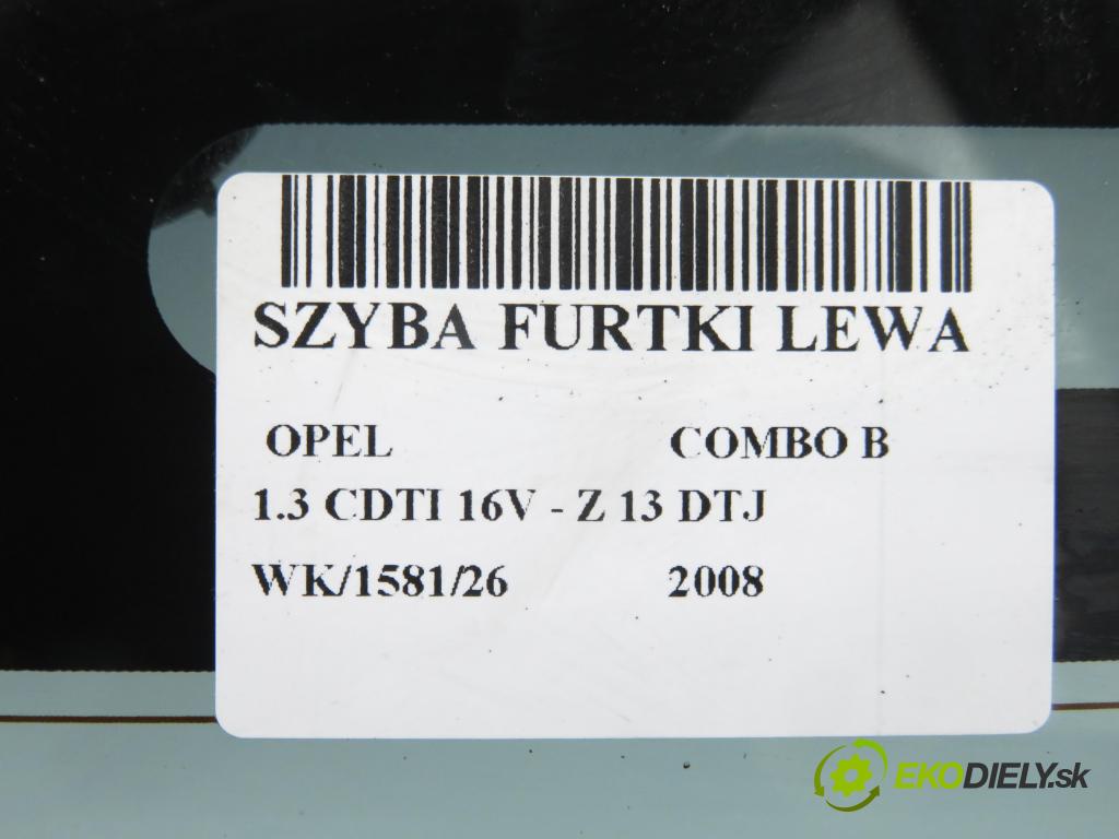 OPEL COMBO Nadwozie pełne/minivan KOMBIVAN 2008 55,00 1.3 CDTI 16V - Z 13 DTJ 1248,00 okno BRÁNKY levá strana