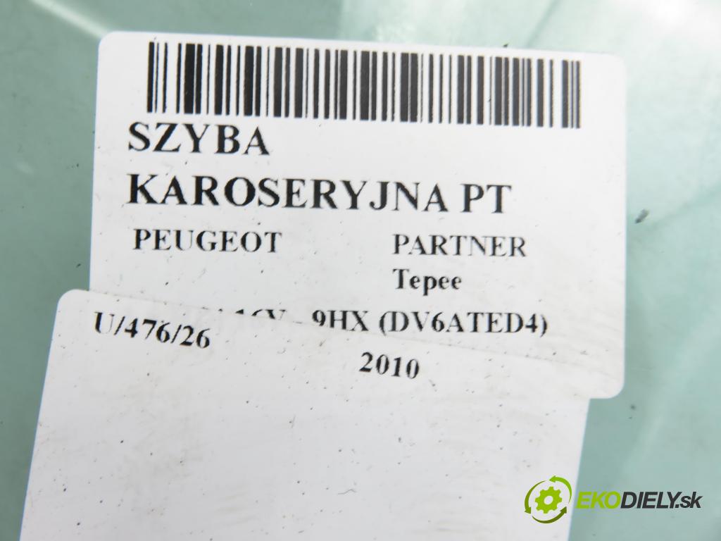 PEUGEOT PARTNER Tepee KOMBIVAN 2010 0,00 1.6 HDi 16V - 9HX (DV6ATED4) 1560,00 okno dveří PT
