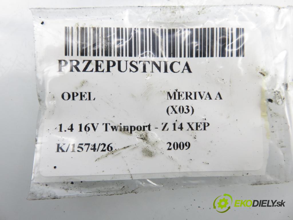 OPEL MERIVA A nadwozie wielkoprzestrzenne (MPV) (X03) MINIVAN 2009 66,00 1.4 16V Twinport - Z 14 XEP 1364,00 Škrtiaca klapka 24420536 ; 0280750133 (Škrtiaca klapka)