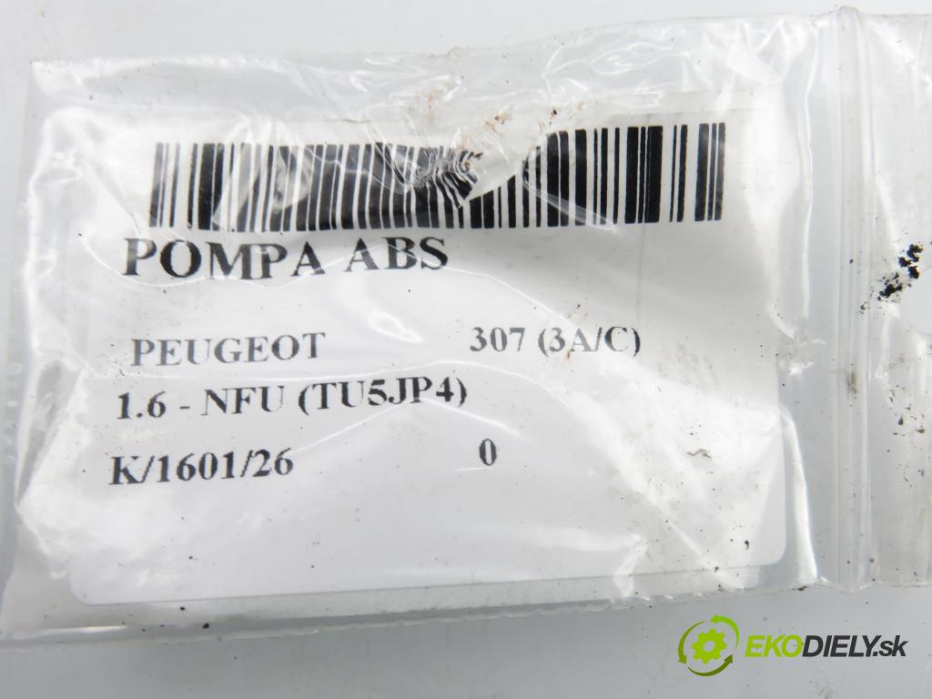 PEUGEOT 307 (3A/C) HB 2001 81,00 1.6 - NFU (TU5JP4) 1587,00 Pumpa ABS 0273004562 ; 0265216757 ; 9643777980 (Pumpa ABS)