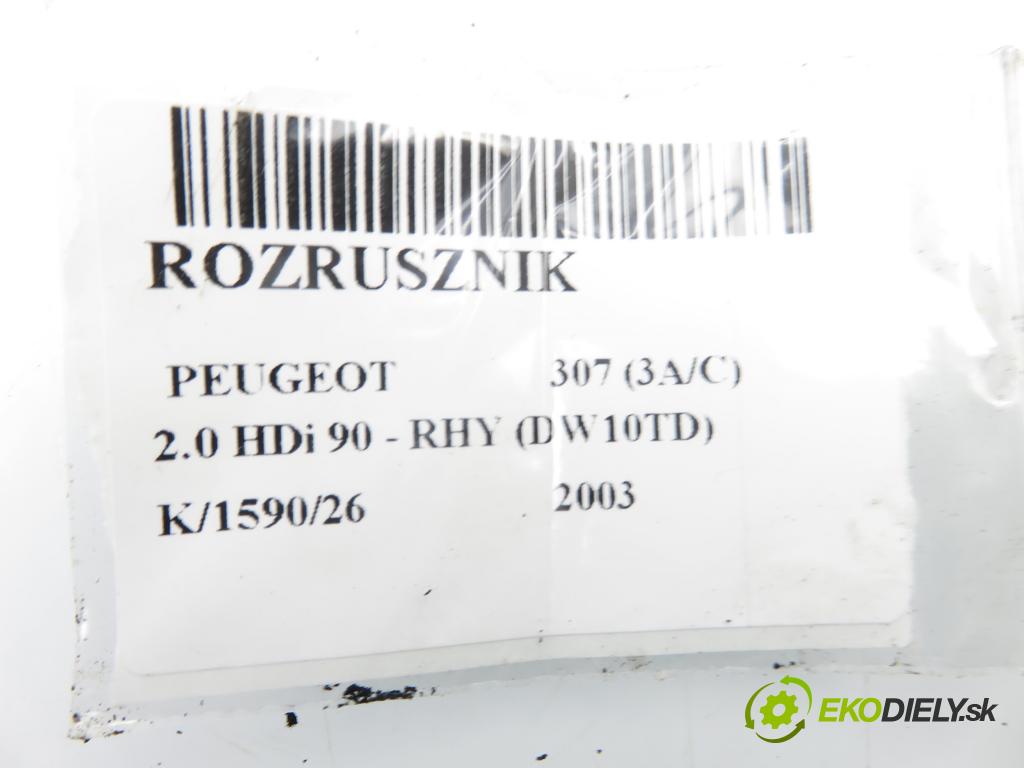 PEUGEOT 307 (3A/C) HB 2003 66,00 2.0 HDi 90 - RHY (DW10TD) 1997,00 startér D7R27 (Startér)