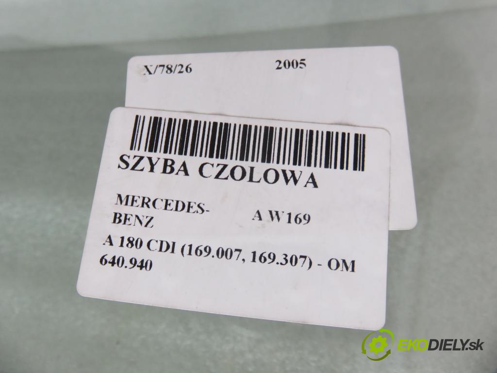 MERCEDES-BENZ KLASA A (W169) HB 2005 80,00 2.0 CDI 109 - OM 640.940 1991,00 okno PŘEDNÍ