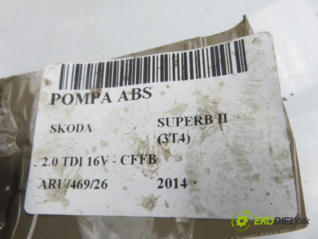 SKODA SUPERB II (3T4) SEDAN 2014 103,00 2.0 TDI 16V - CFFB 1968,00 Pumpa ABS 1K0907379BM ; 10096103763 ; 1K0614517ED (Pumpa ABS)