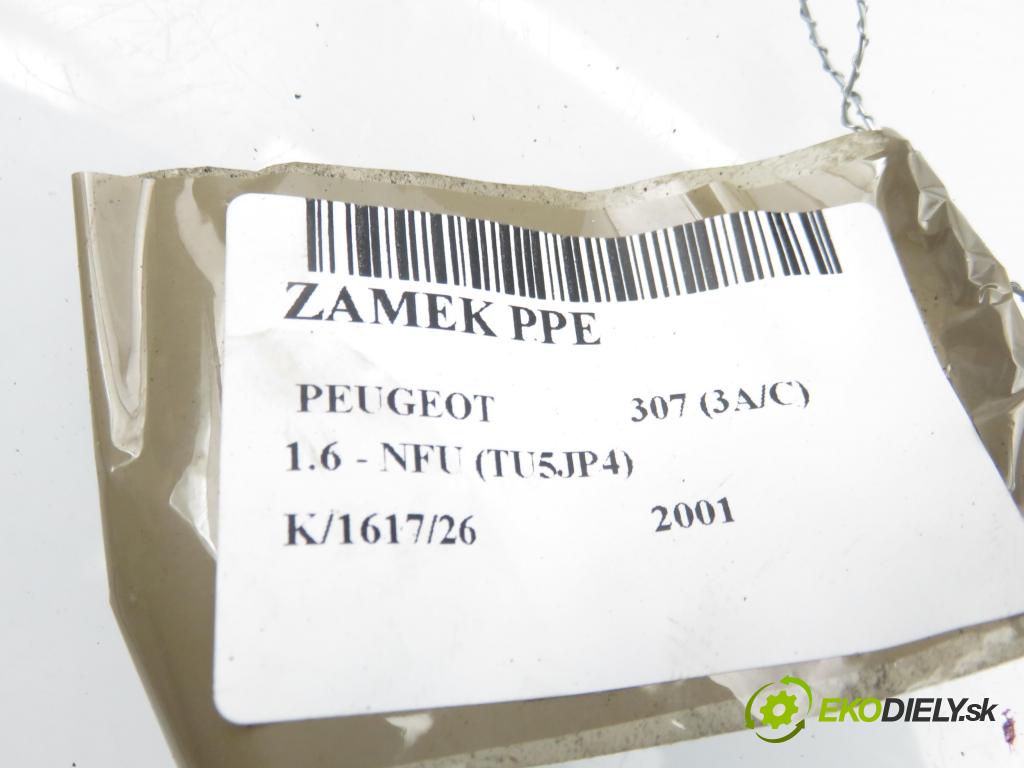 PEUGEOT 307 (3A/C) HB 2001 81,00 1.6 - NFU (TU5JP4) 1587,00 zámok PPE