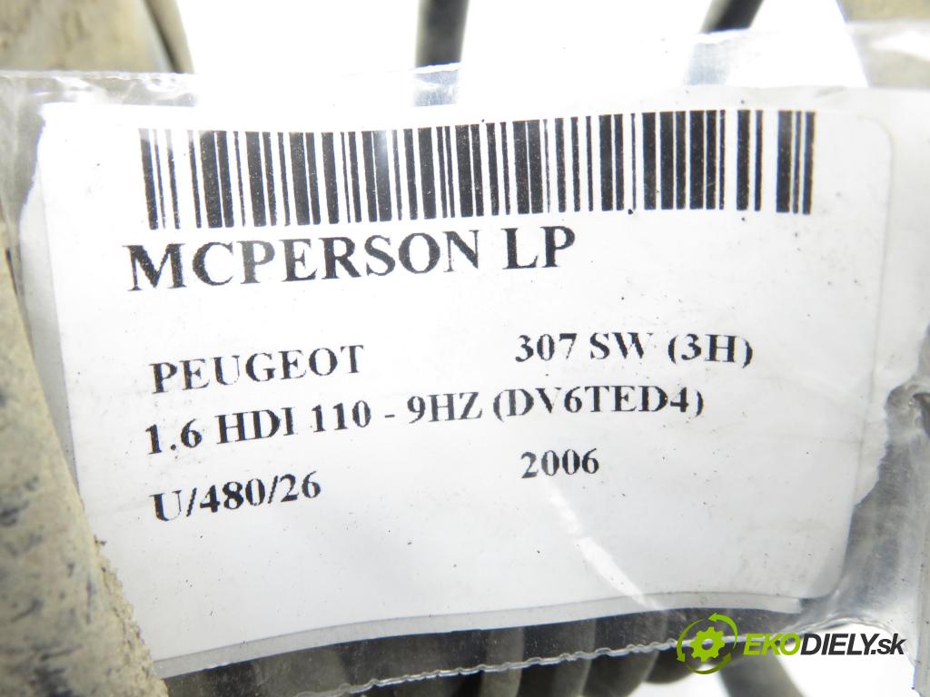 PEUGEOT 307 SW (3H) KOMBI 2006 80,00 1.6 HDI 110 - 9HZ (DV6TED4) 1560,00 MCPERSON LP AGP108MT