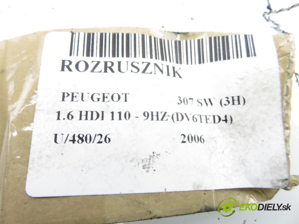 PEUGEOT 307 SW (3H) KOMBI 2006 80,00 1.6 HDI 110 - 9HZ (DV6TED4) 1560,00 startér S3057 (Startér)