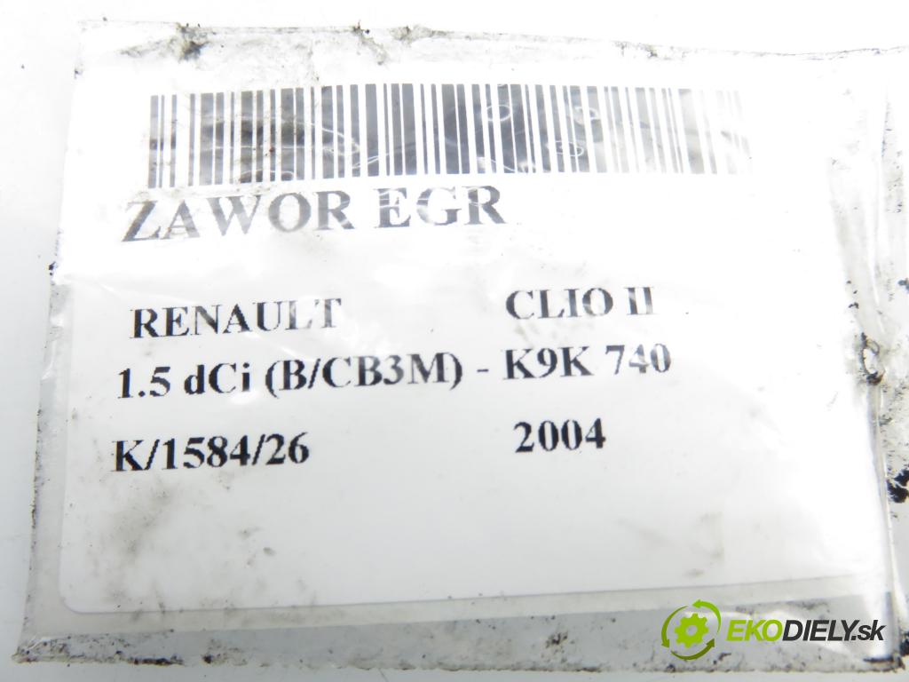 RENAULT CLIO II (BB_, CB_) HB 2004 47,00 1.5 dCi (B/CB3M) - K9K 740 1461,00 VENTIL: EGR 722818580