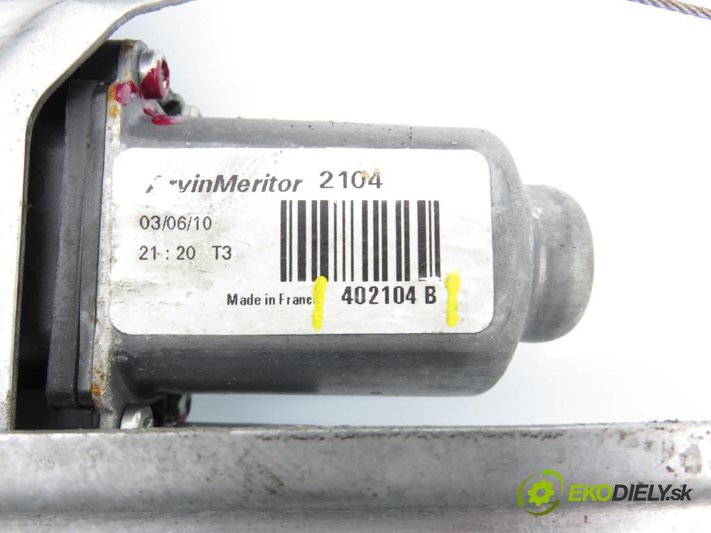 PEUGEOT PARTNER Tepee KOMBIVAN 2010 0,00 1.6 HDi 16V - 9HX (DV6ATED4) 1560,00 mechanismus oken PPE 9680557880 ; 402104B