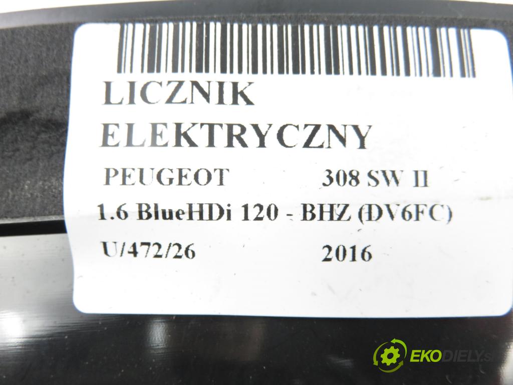 PEUGEOT 308 SW II KOMBI 2016 88,00 1.6 BlueHDi 120 - BHZ (DV6FC) 1560,00 prístrojovka elektrický 9814737380