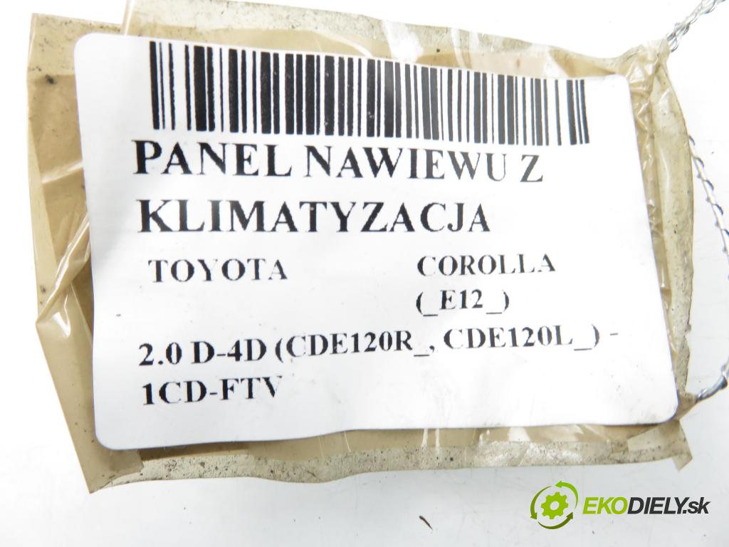 TOYOTA COROLLA (_E12_) HB 2003 66,00 2.0 D-4D 1995,00 Panel topení KLIMATIZACE: 981968F