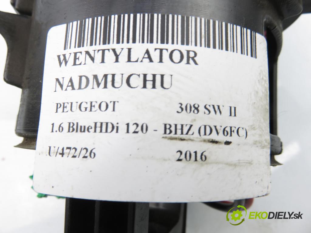 PEUGEOT 308 SW II KOMBI 2016 88,00 1.6 BlueHDi 120 - BHZ (DV6FC) 1560,00 ventilátor větráku DB271001