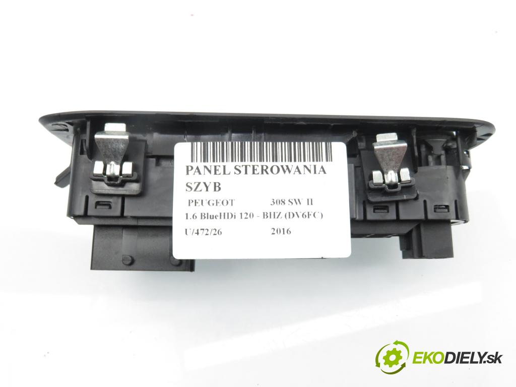 PEUGEOT 308 SW II KOMBI 2016 88,00 1.6 BlueHDi 120 - BHZ (DV6FC) 1560,00 Panel ovládaní oken 96788264ZD