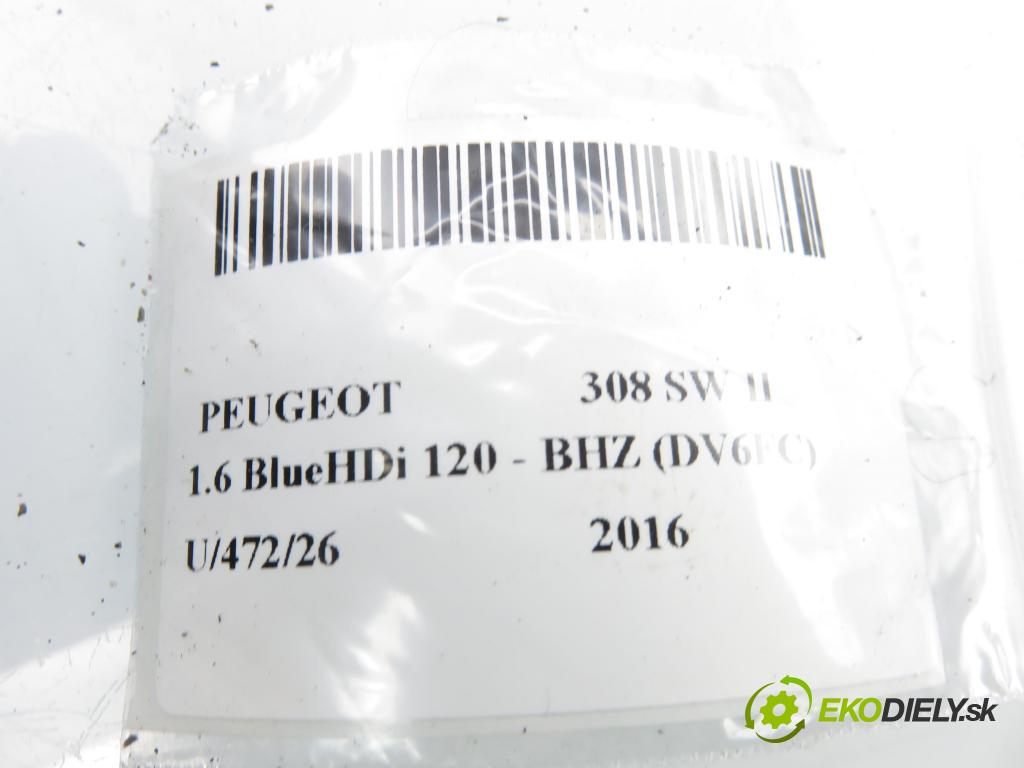 PEUGEOT 308 SW II KOMBI 2016 88,00 1.6 BlueHDi 120 - BHZ (DV6FC) 1560,00 snímač 9800210677F4 ; 0263023081