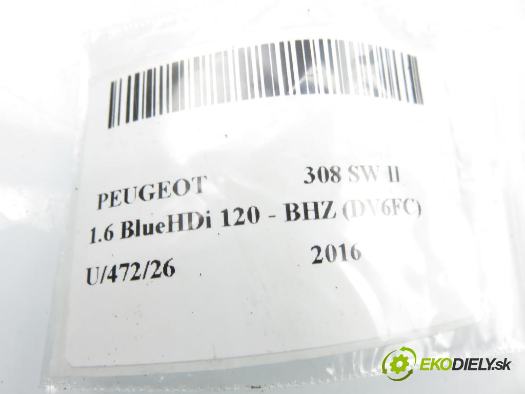 PEUGEOT 308 SW II KOMBI 2016 88,00 1.6 BlueHDi 120 - BHZ (DV6FC) 1560,00 snímač 9800210677F4 ; 0263023081