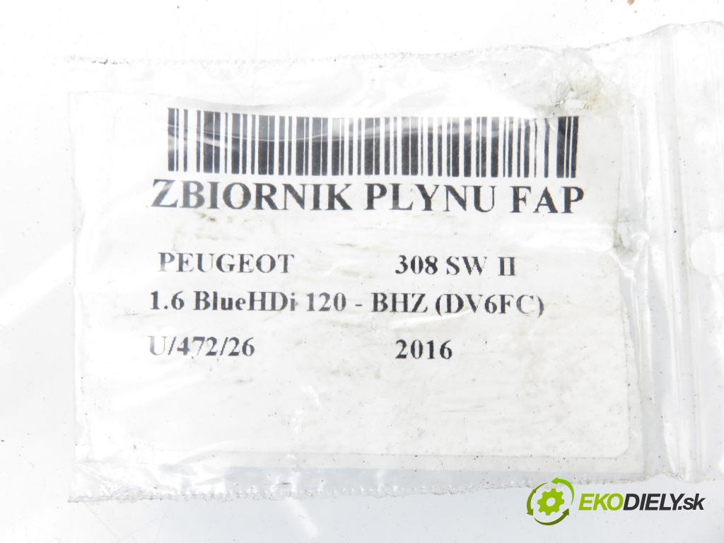 PEUGEOT 308 SW II KOMBI 2016 88,00 1.6 BlueHDi 120 - BHZ (DV6FC) 1560,00 nádržka TEKUTINA: FAP 12674101 ; 12674901 ; 12674903