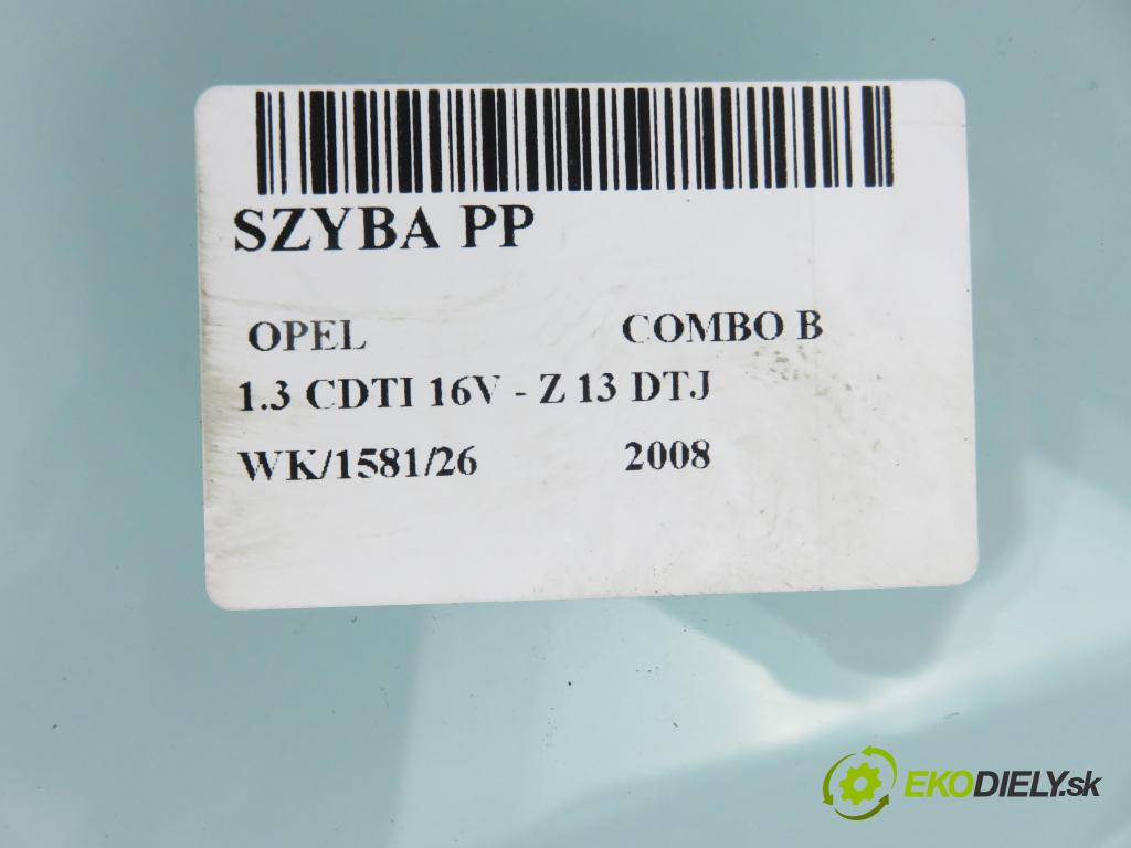 OPEL COMBO Nadwozie pełne/minivan KOMBIVAN 2008 55,00 1.3 CDTI 16V - Z 13 DTJ 1248,00 okno PP