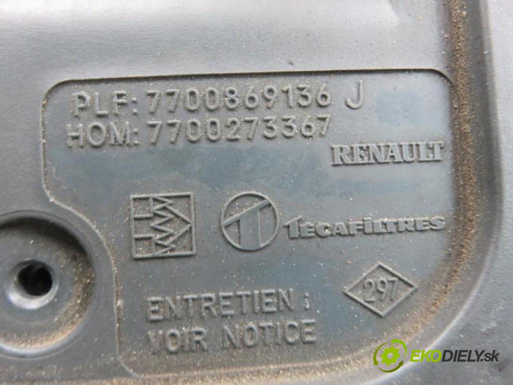 RENAULT CLIO II 1.4 (B/CB0C) E7J 780,E7J 634,K7J 700 manual 5 - stupňová 55 kW 75 km  obal filtra vzduchu 7700869136J/7700273367 (Kryty filtrů)