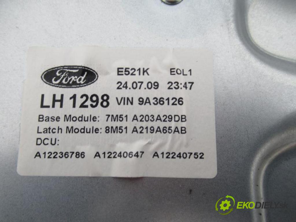 FORD FOCUS MK2 II 1.6 16V  HWDB, SHDA, HWDA manual 5 - stupňová 74 kW 100 km  Mechanizmus okien - 7M51A203A29BD/8M51A219A65AB/5WK11582G (Mechanizmy sťahovania okna)