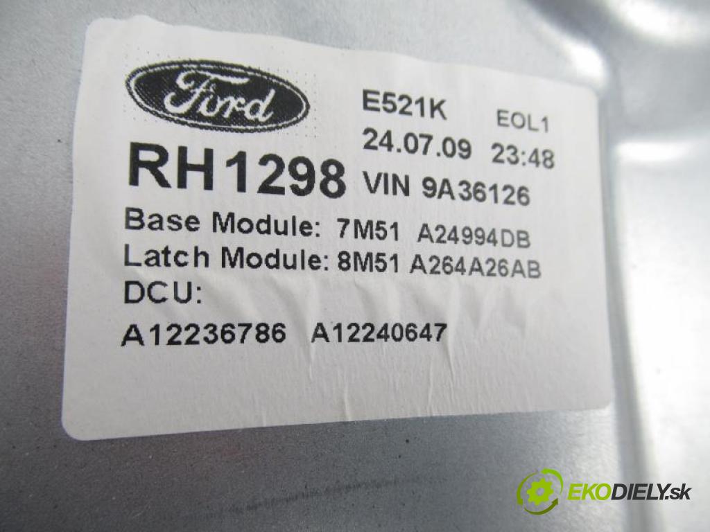 FORD FOCUS MK2 II 1.6 16V  HWDB, SHDA, HWDA manual 5 - stupňová 74 kW 100 km  Mechanizmus okien PTE 7M51A24994DB/8M51A264A26AB/5WK11598F (Mechanizmy sťahovania okna)