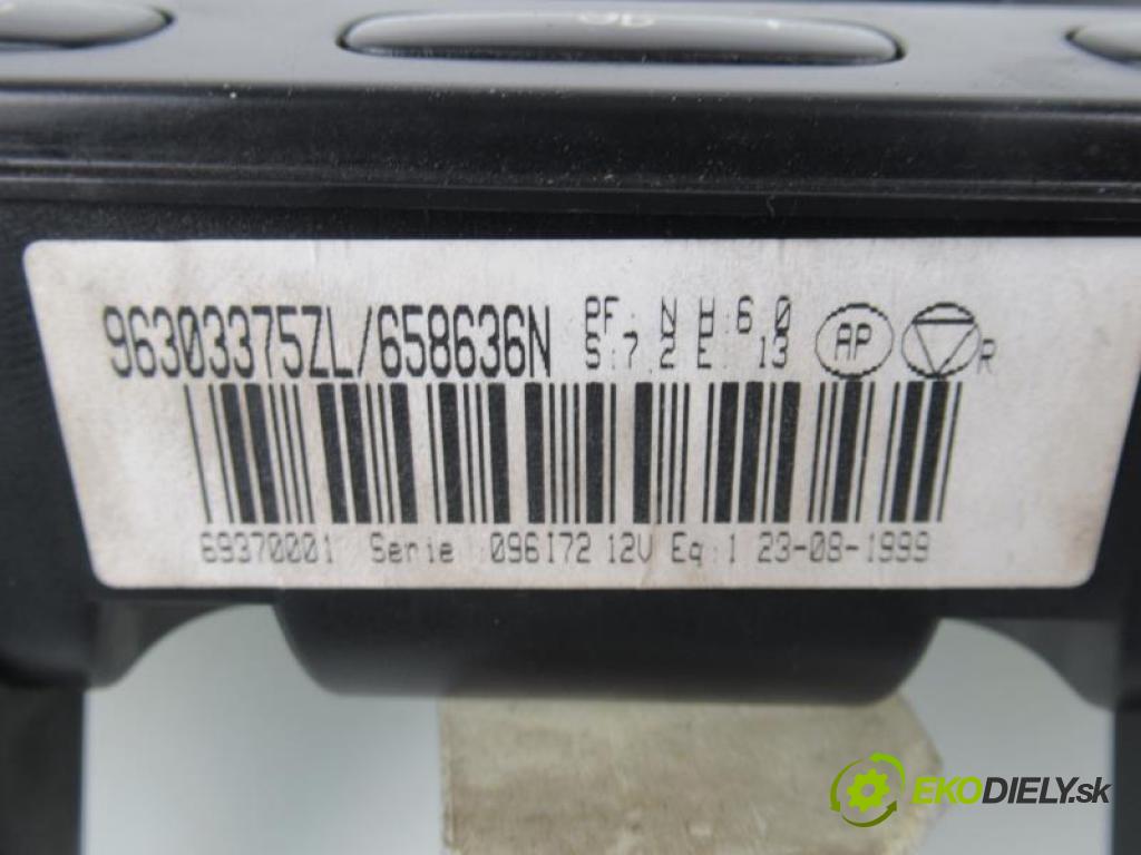 PEUGEOT 406 2.0 16V RFR (DEW10J4) automatic 4 - stupňová 99 kW 135 km  Panel kúrenia climatronic 96303375ZL/658636N (Prepínače, spínače, tlačidlá a ovládače kúrenia)