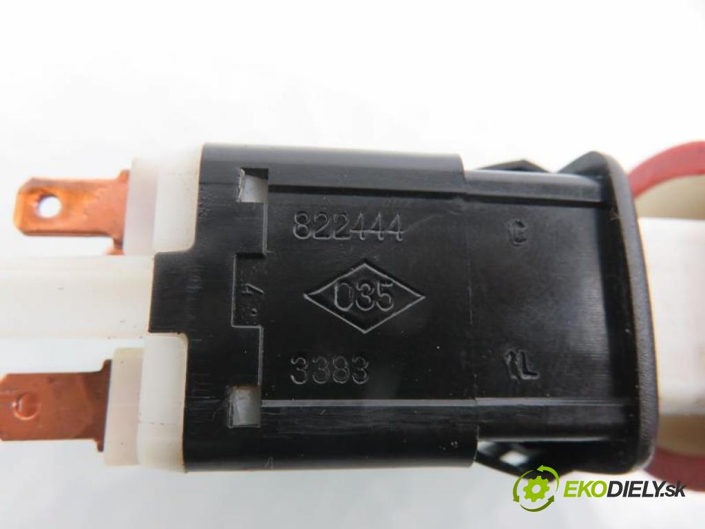 RENAULT TWINGO I 1.2 (C063, C064) C3G 700, C3G 702  - - - 40 kW 55 km  prepínač výstražných (núdzových) 822444 (Prepínače, spínače, tlačidlá a ovládače kúrenia)
