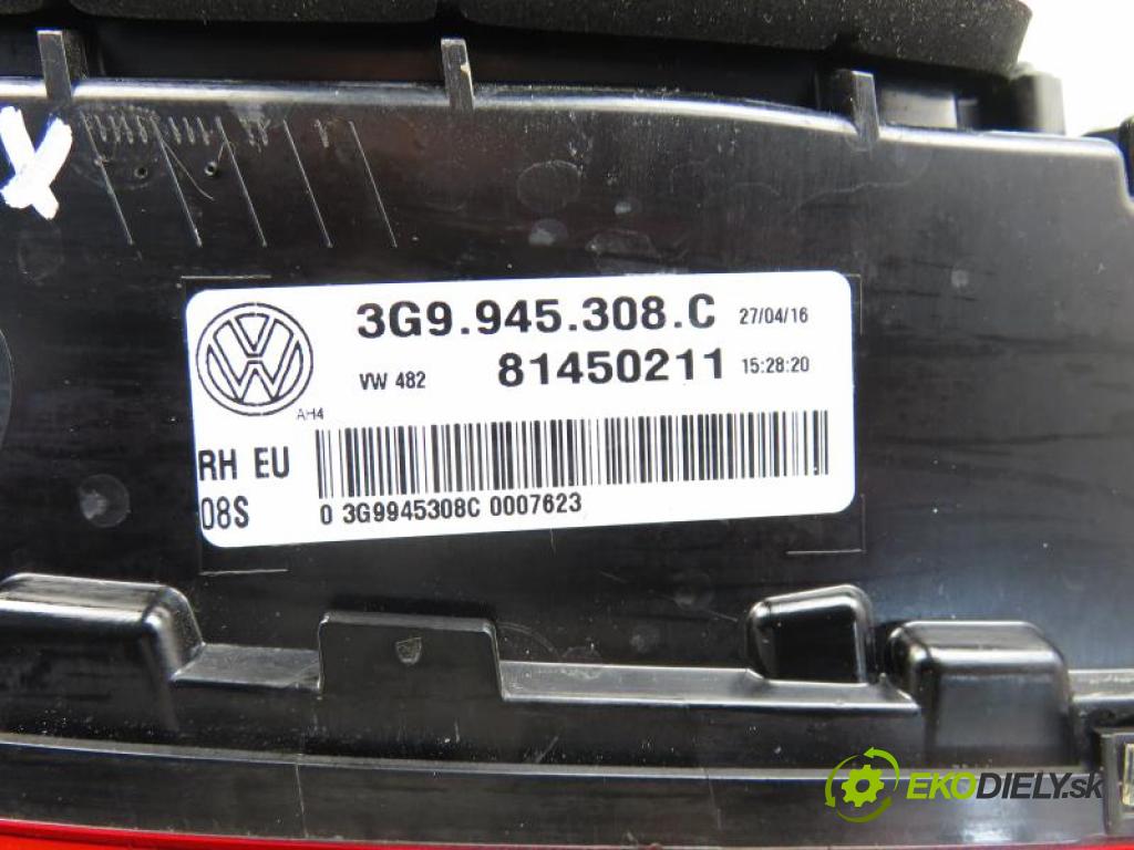 VW PASSAT B8 1.8 TSI CJSA, CJSC  manual 6 stupňová 132 kW 180 km  Svetlo pravé zadné kufor 3G9945308C (Svetlá zadné)