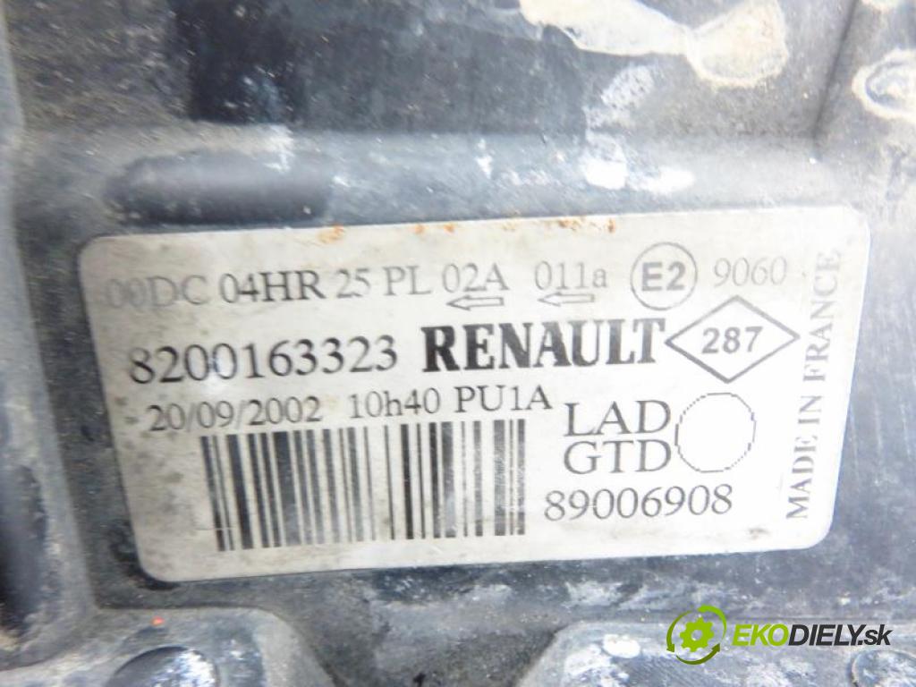 RENAULT LAGUNA II 1.9 DCI (BG0G) F9Q 670, F9Q 750, F9Q 674 manual 6 - stupňová 88 kW 120 km  Svetlo LP 8200163323/8200006564 (Svetlá predné)