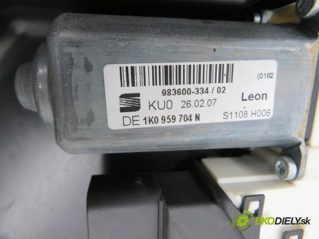 SEAT LEON II 2.0 TDI 16V BKD, CLCB, CFHC manual 6 stupňová 103 kW 140 km  mechanismus oken PTE 1K0959704N
