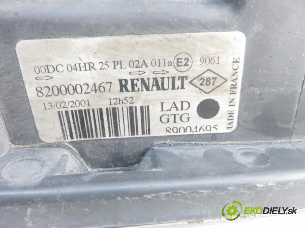 RENAULT LAGUNA II 1.9 DCI (BG0G) F9Q 670, F9Q 750, F9Q 674 manual 6 stupňová 88 kW 120 km  Svetlo LP 8200002467/89004695/89003523 (Svetlá predné)