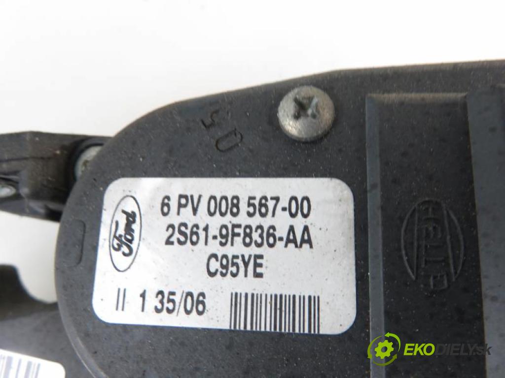 FORD FIESTA MK6 VI FL 1.4 TDCI F6JB manual 5 stupňová 50 kW 68 km  Potenciometer plynového pedálu 6PV00856700/2S619F836AA (Ostatné)