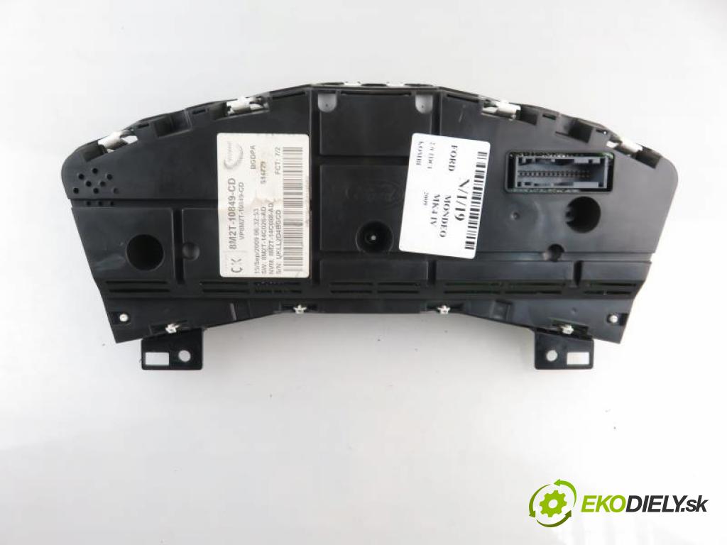 FORD MONDEO MK4 IV (BA7) 2.0 TDCI UFBA, QXBA, QXBB automatic 6 stupňová 103 kW 140 km Prístrojovka elektrický 8M2T10849CD/VP6M2F10890A/8M2T14C026AD (Prístrojové dosky, displeje)