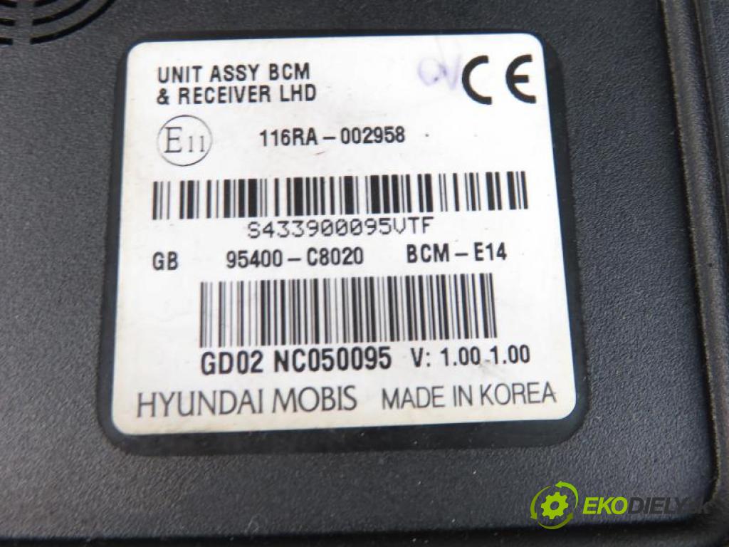 HYUNDAI i20 II (GB,IB) 1.2 16V G4LA manual 5 stupňová 55 kW 75 km  MODUL BCM 116RA002958/95400C8020/GD02NC050095 (Moduly komfortu)