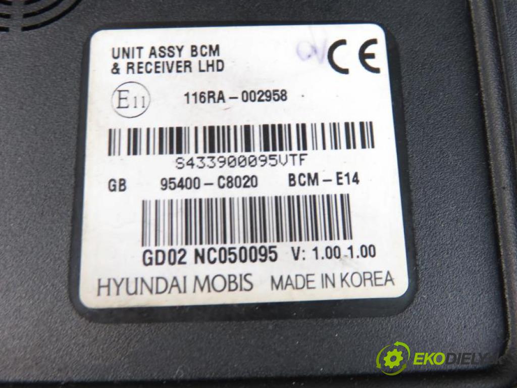 HYUNDAI i20 II (GB,IB) 1.2 16V G4LA manual 5 stupňová 55 kW 75 km  MODUL BCM 116RA002958/95400C8020/GD02NC050095 (Moduly komfortu)