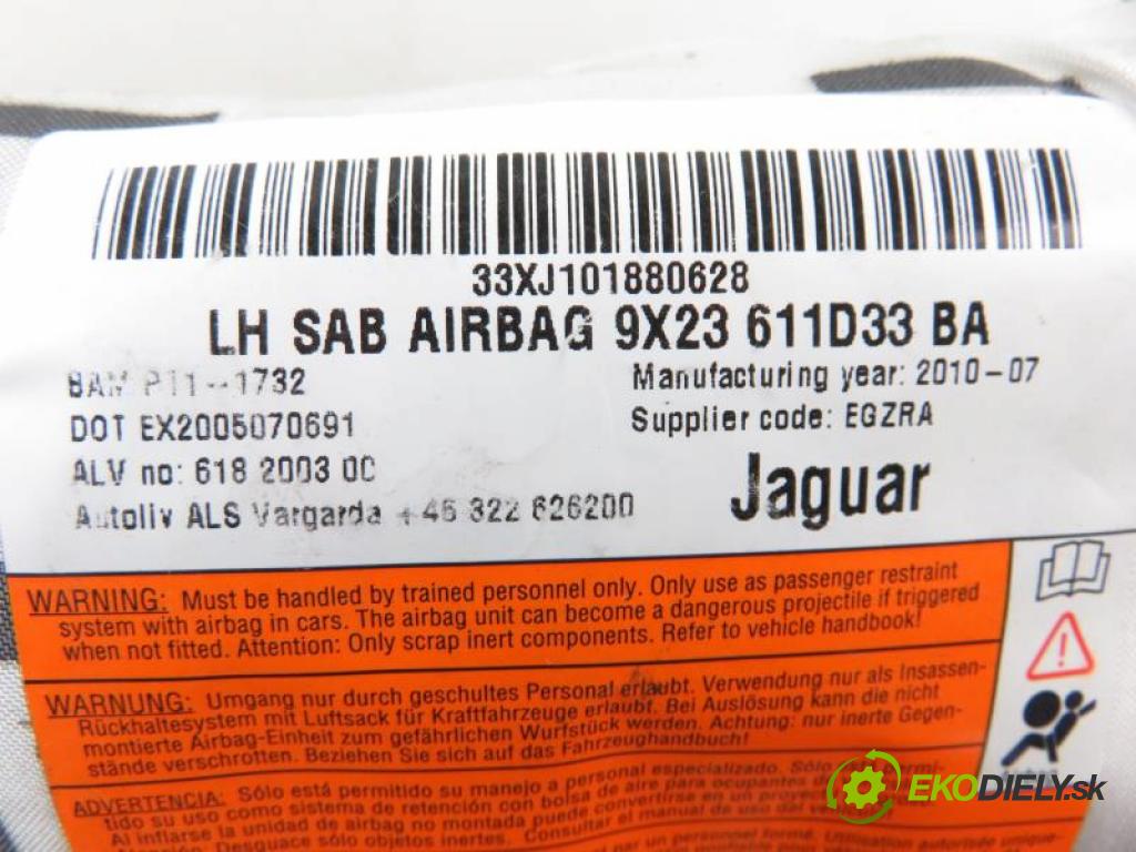 JAGUAR XF I (X250) 5.0 V8 508PN automatic 6 stupňová 283 kW 385 km  AirBag airbag sedačky L 618715700A/6105869LH/9X23611D33BA (Airbagy)