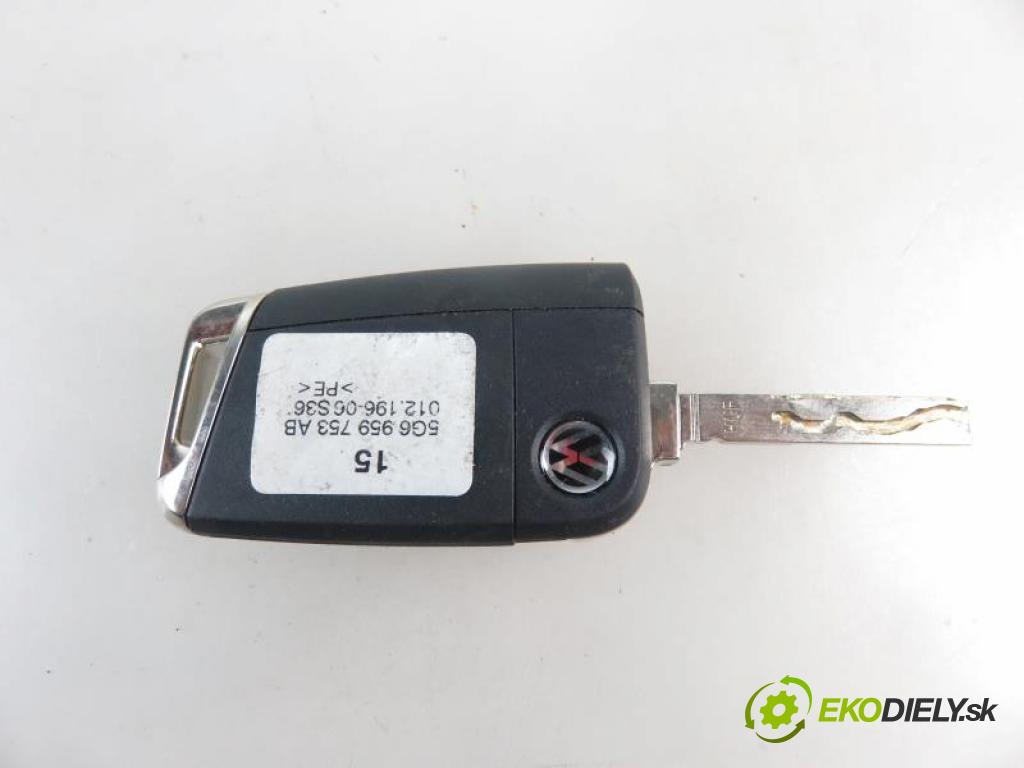 VW GOLF VII 2.0 TDI 4MOTION CRMB, CKFC, CRLB manual 5 stupňová 110 kW 150 km  dialkové / kľúč 5G6959753AB/5G6959752AP (Spínacie skrinky a kľúče)