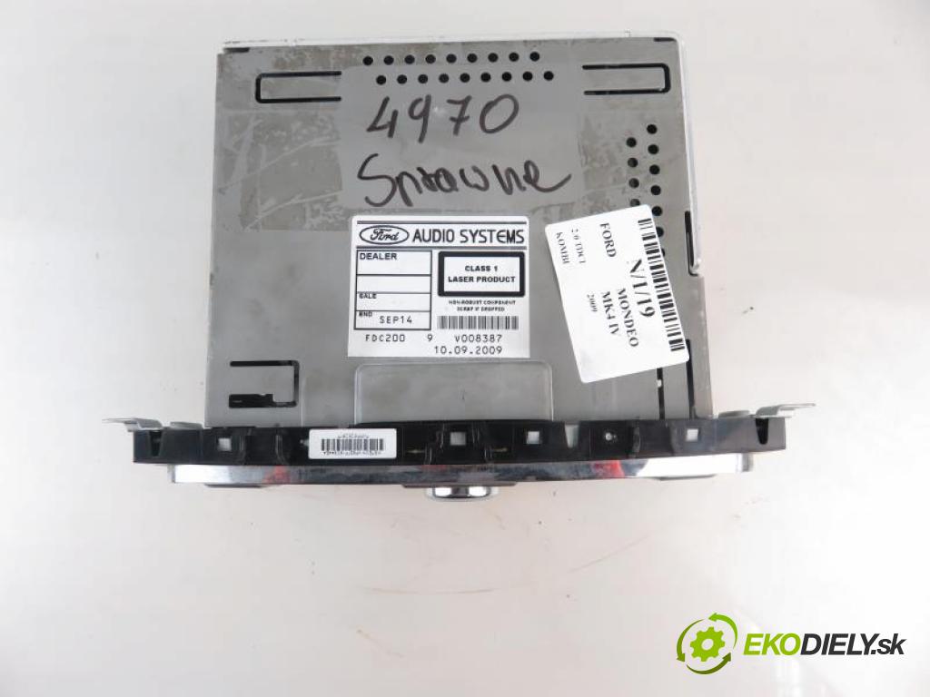 FORD MONDEO MK4 IV (BA7) 2.0 TDCI UFBA, QXBA, QXBB automatic 6 stupňová 103 kW 140 km  RADIO CD FDC200/8S7T18C815AC