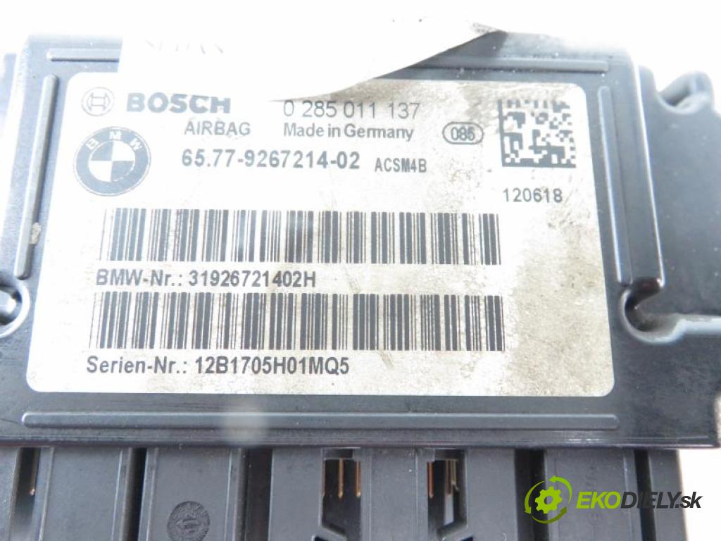BMW 3 F30,F31 2.0 316d N47 D20 C,B47 D20 A manual 6 stupňová 85 kW 116 km  MODUL air BAG 65779267214/0285011137 (Ostatné)