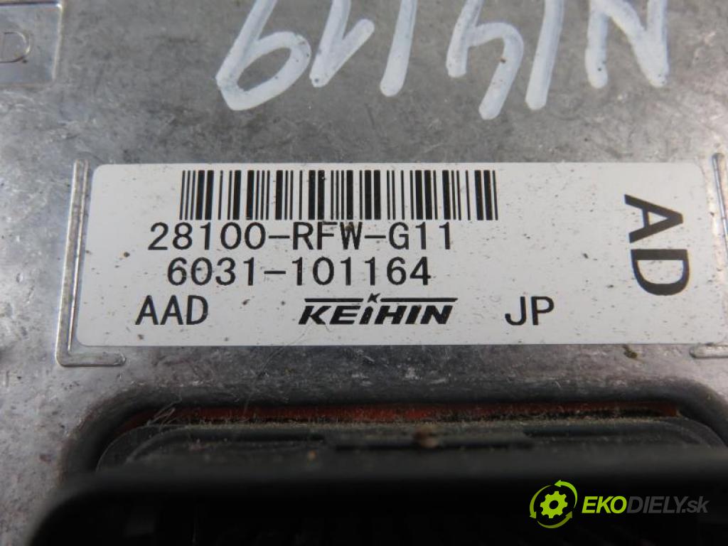 HONDA CR-V III (RE) FL 2.2 I-DTEC 4WD N22B3 automatic 5 stupňová 110 kW 150 km  Riadiaca jednotka pumpy 28100RFWG11/6031101164 (Vstrekovacie čerpadlá)