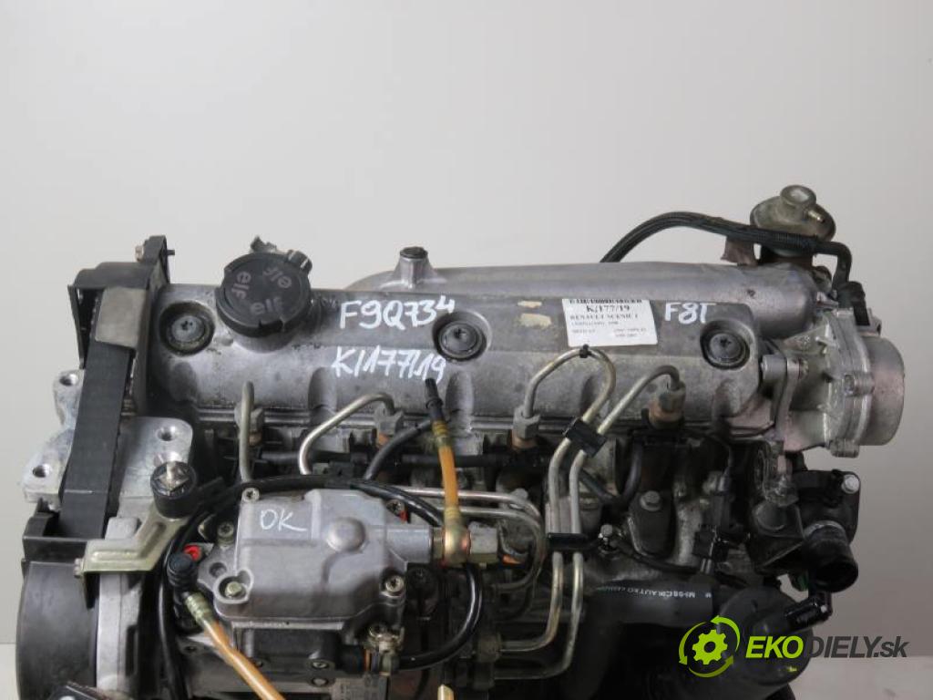 RENAULT SCENIC I 1.9 DTI (JA0N) F9Q 730, F9Q 734 manual 5 stupňová 72 kW 98 km  Motor DIESEL F9Q734/F8T (Diesel)