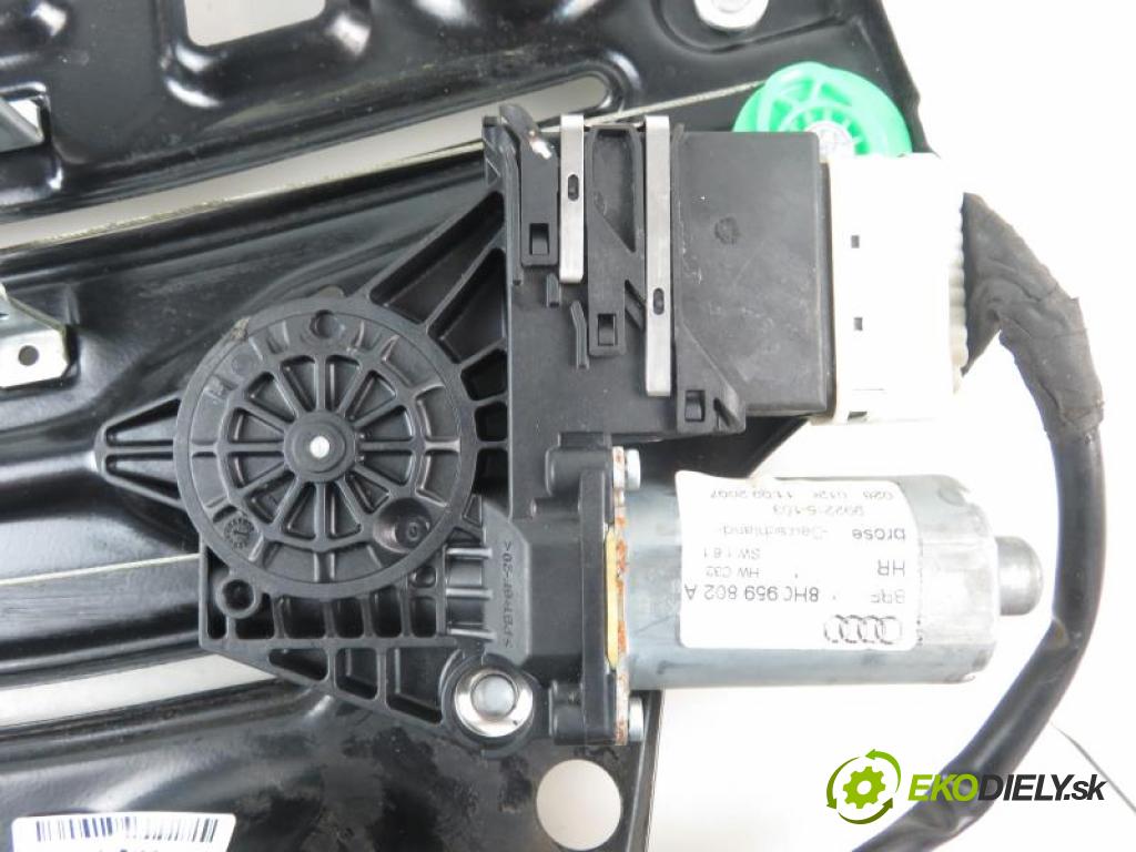 AUDI A4 B7 (8EC) 2.0 TFSI BGB, BWT, BPG, BWE manual 6 stupňová 147 kW 200 km  Mechanizmus okien PTE 8H0839398A/8H0809890A/8H0959802A (Mechanizmy sťahovania okna)